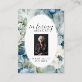 Simple Funeral Memorial Prayer Photo Card Visitekaartje (Voorkant)