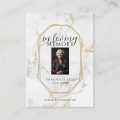 Simple Funeral Memorial Prayer Photo Card Visitekaartje (Voorkant)