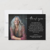 Simple Funeral Photo Bedankkaart (Voorkant)