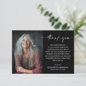 Simple Funeral Photo Bedankkaart (Staand voorkant)