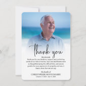 Simple Funeral Photo Bedankkaart (Voorkant)