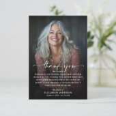 Simple Funeral Photo Bedankkaart (Staand voorkant)