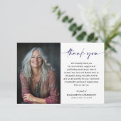 Simple Funeral Photo Bedankkaart (Staand voorkant)