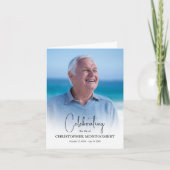 Simple Funeral Photo Folded Bedankkaart (Voorkant)