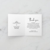 Simple Funeral Photo Folded Bedankkaart (Binnen)