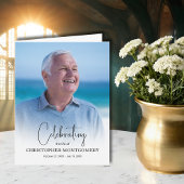 Simple Funeral Photo Folded Bedankkaart