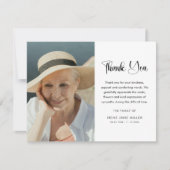 Simple Funeral Photo & Message Memorial  Bedankkaart (Voorkant)