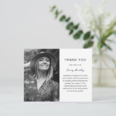 Simple Funeral Photo Sympathy Bedankkaart (Staand voorkant)