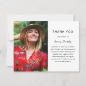 Simple Funeral Photo Sympathy Bedankkaart (Voorkant)