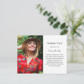 Simple Funeral Photo Sympathy Bedankkaart (Staand voorkant)