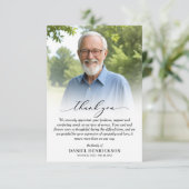 Simple Funeral Photo Sympathy Bedankkaart (Staand voorkant)
