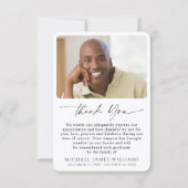 Simple Funeral Photo Sympathy Bedankkaart (Voorkant)