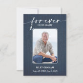 Simple Funeral Photo Sympathy Memorial Bedankkaart (Voorkant)