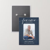 Simple Funeral Photo Sympathy Memorial Button (Voorkant / Achterkant)