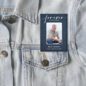 Simple Funeral Photo Sympathy Memorial Button (Insitu)