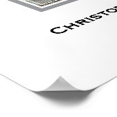 Simple Funeral Photo Sympathy Memorial Poster (Hoek)