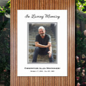 Simple Funeral Photo Sympathy Memorial Poster