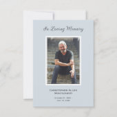 Simple Funeral Photo Sympathy Memorial Prayer Card Bedankkaart (Voorkant)