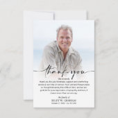 Simple Funeral Photo Thank You Card Bedankkaart (Voorkant)