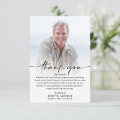 Simple Funeral Photo Thank You Card Bedankkaart (Staand voorkant)