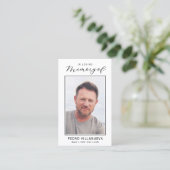 Simple Funeral Prayer Photo Sympathy Cards Visitekaartje (Staand voorkant)