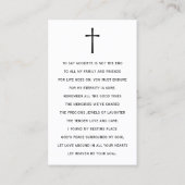 Simple Funeral Prayer Photo Sympathy Cards Visitekaartje (Achterkant)
