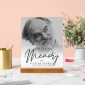 Simple Funeral Sympathy Photo Memorial Acryl Bord (Huwelijk)