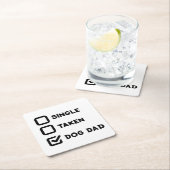 Simple Funny Checkbox Single, Take, Dog dad Kartonnen Onderzetters (Insitu)