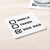 Simple Funny Checkbox Single, Take, Dog dad Kartonnen Onderzetters (Schuin)