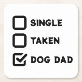 Simple Funny Checkbox Single, Take, Dog dad Kartonnen Onderzetters (Voorkant)