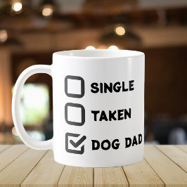 Simple Funny Checkbox Single, Take, Dog dad Koffiemok