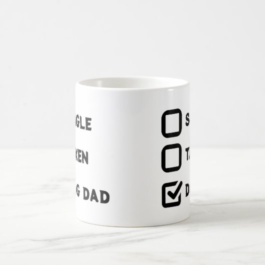 Simple Funny Checkbox Single, Take, Dog dad Koffiemok (Center)