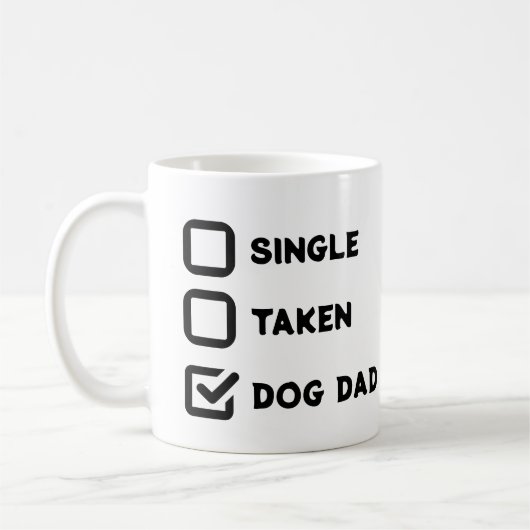 Simple Funny Checkbox Single, Take, Dog dad Koffiemok (Links)