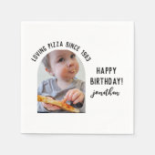 Simple Funny Forty Birthday Party Photo Napkins Servet (Voorkant)