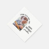 Simple Funny Forty Birthday Party Photo Napkins Servet (Hoek)
