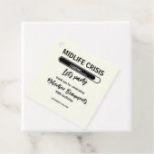 Simple Funny Midlife Crisis Loading 50th Birthday Bedankjes Labels (In situ)