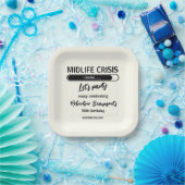 Simple Funny Midlife Crisis Loading 50th Birthday Papieren Bordje (Feest)