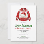 Simple Funny Ugly Sweater Christmas Party Kaart (Voorkant)