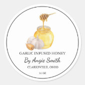 Simple Garlic Infused Honey Label (Voorkant)