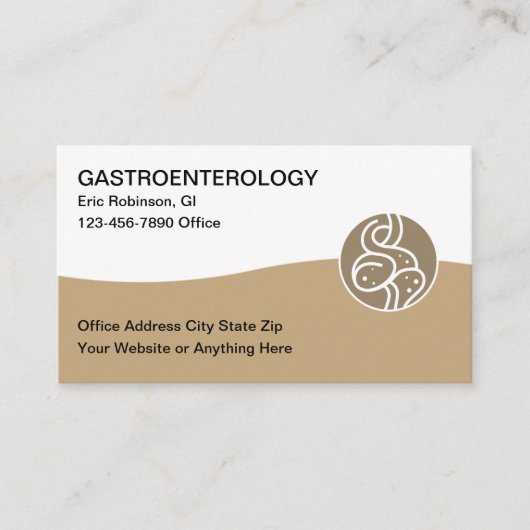 Simple Gastroenterologist Medical Business Cards Visitekaartje (Voorkant)