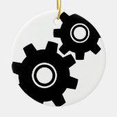 SImple Gears Cogs Keramisch Ornament (Voorkant)