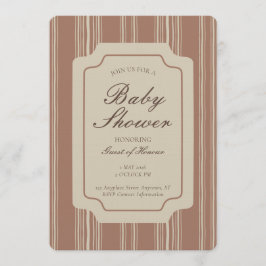 Simple Gender Neutral Geometric Stripe Brown Beige Kaart