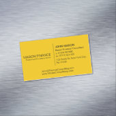 Simple Generic Yellow Business Card Magnetisch Visitekaartje (Voorbeeld)