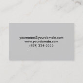Simple geometric blue and gray visitekaartje (Achterkant)
