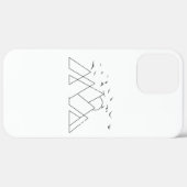 Simple Geometric Mountains With Birds Nature Ar Case-Mate iPhone Case (Achterkant (horizontaal))