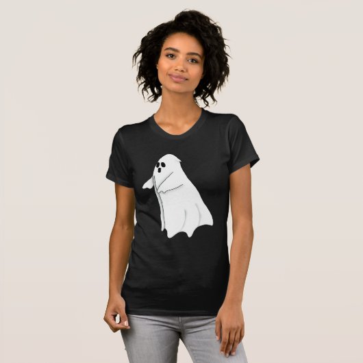 Simple Ghost voor Halloween T-shirt (Voorkant volledig)