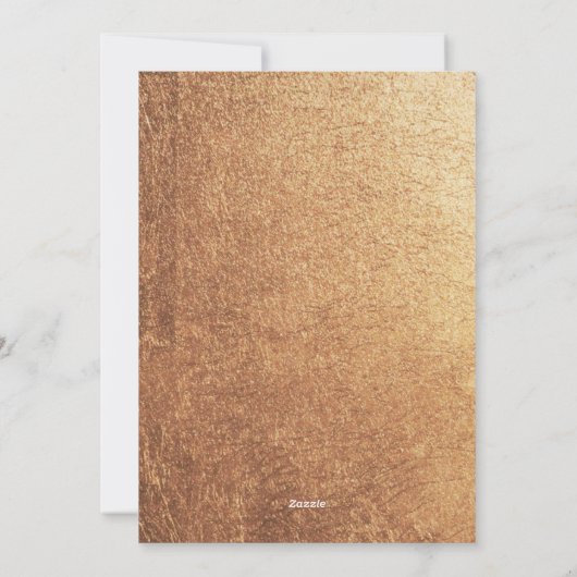 Simple Gilded Gold Foil Joyful Script Feestdagenkaart (Achterkant)