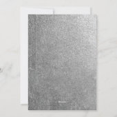 Simple Gilded Silver Foil Joyful Script Feestdagenkaart (Achterkant)