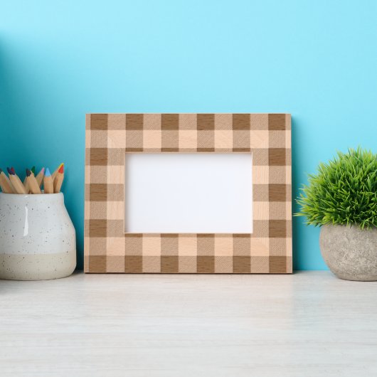 Simple Gingham Pattern Gegraveerde Lijstjes (Voorkant)