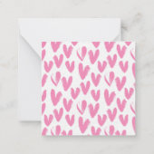 Simple Girly Blush Pink Waterverf Monogram Notitiekaartje (Achterkant)